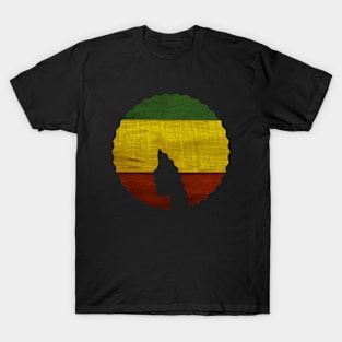 Afro Hair Woman with Rasta Colors, Black History T-Shirt